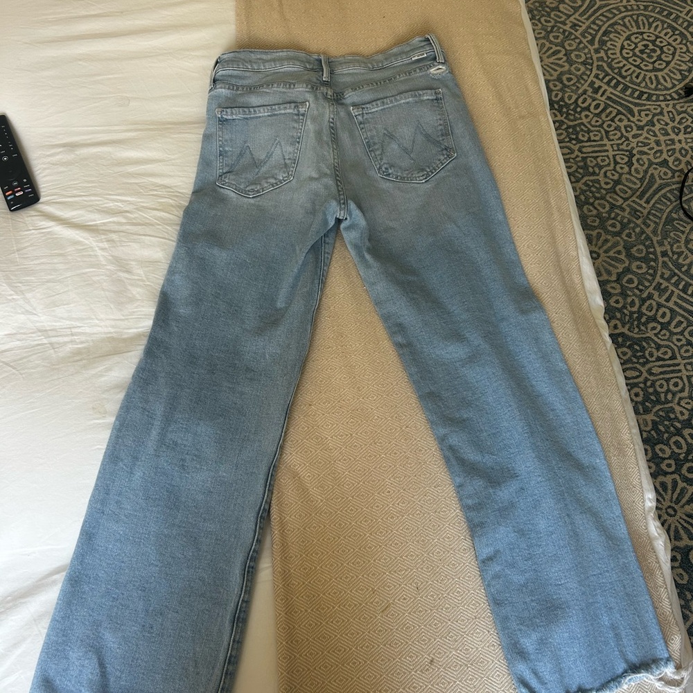 MOTHER Blue Straight Leg Jeans Classic Style